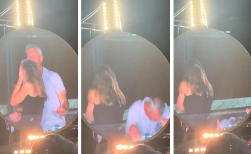 La sequenza della Kiss Cam durante il concerto